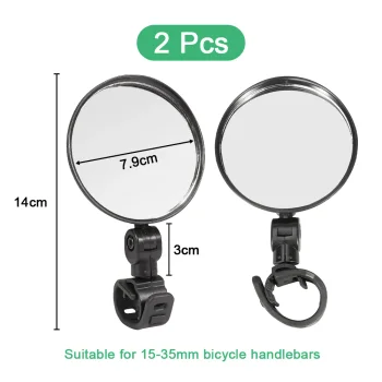 Universal Bicycle Rearview Mirror Adjustable Rotate Wide Angle Cycling Handlebar Rear View Mirrors 2 Pc