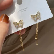 Butterfly Drop Earrings For Women Vintage Jewelry Modern Party Wedding Bridal Accessories Trendy Dangle Earrings
