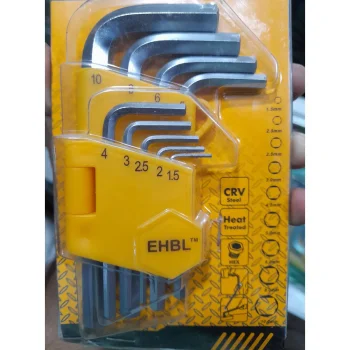 L Wrench Hex Key 9 Torx Keys Wrenches Short Type Hex Sets with Storage Hinged Cases for Home Maintenance DIY Industry
