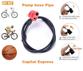 Bike Tyre Hand Air Pump Inflator Replacement Hose Tube Rubber Bicycle Accessory