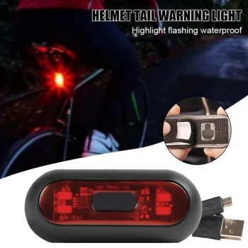 Motorcycle Helmet Cycle Bike Helmet Night Safety Signal Warning Light LED Light Rear Tail Lamp Taillight Rechargeable Waterproof