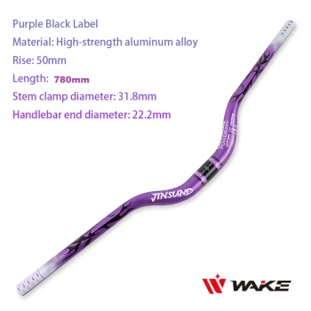 WAKE Mountain Bike U-shaped / Rainbow 55H High-curved Handlebar 31.8 *780mm Big Swallow Aluminum Alloy Handle Bicycle Accessories
