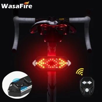 Bike Turn Signals Remote Control Bicycle Direction Indicator MTB LED Rear Light USB Rechargeable Cycling Taillight with Horn