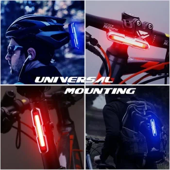 Bicycle Rear Light Ultra Bright USB Rechargeable High Intensity LED Tail Light Accessories for Cycling Mountain Bike