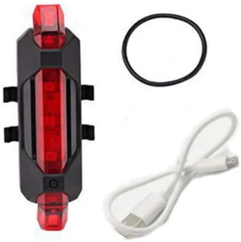 Portable Usb Rechargeable Rear Light Cycling Led Bike Bicycle Tail Rear Safety Warning Light Taillight Lamp Super Bright Cycle Accessories Cycle Accessories