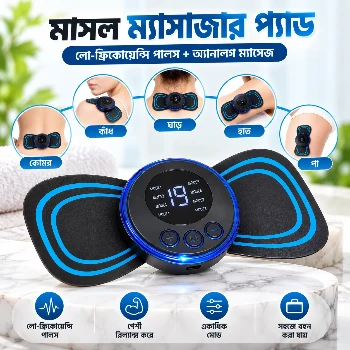 EMS Mini Portable Electric Neck, Back & Body Pain Relief Massager 1 PCS