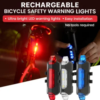 USB Rechargeable Bike Tail Light Ultra Bright Waterproof LED Rear Lamp for Night Cycling,MTB,Road,Commuter Safety