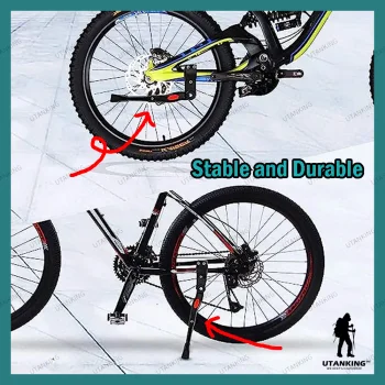 20 29 Bicycle Alloy Aluminum 3 Point Side Stand Kick Stand MTB Tongkat Basikal