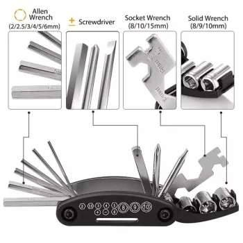 Bicycle Repair Kit Multi Tool Repair Bicycle Tool Kit 16 in 1