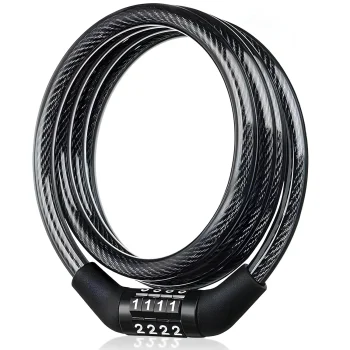 Heavy Duty Digital Number Lock Universal Combination Cable Lock for Bike Helmet Luggage Steel Wire PVC Plastic 12x1200 mm Anti Theft Security