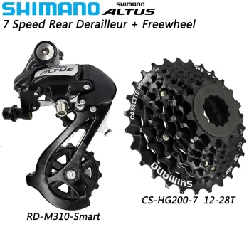 SHIMANO ALTUS M310 Rear Derailleur 7 8 9 speed Smart Cage CS HG200 7 12 28T 12 32T Cassette for MTB Bike Original Bicycle Parts