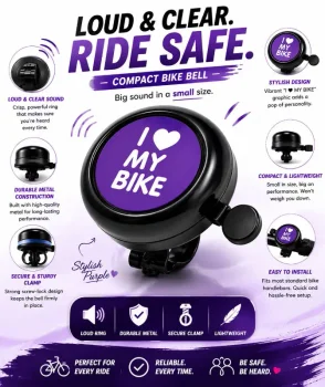 Cycle Bell for Bicycle Ultra Loud Bike Horn Bell for Kids and Adults Metal Bicycle Handlebar Bell Easy Installation, Durable Cycle Accessories for Boys and Girl