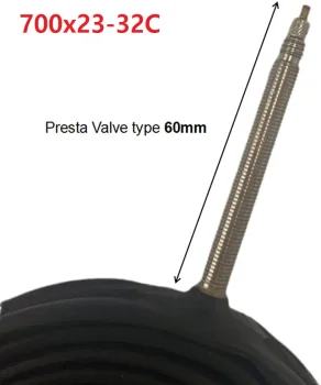 700cx23 32C Road Bike Replacement Inner Tubes Presta Non Presta Valve 60 48mm for Road Bikes with Tire Size of 700c x 18 20 23 and 32c