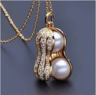 Peanut Pendant Necklace Korean Clavicle Chain Jewelry