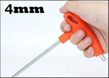 1 Piece T Shape Allen Key 4mm 5mm 6mm Hex key Allen Screwdriver Wrench Tool For Bicycle L Key 5mm model Workshop Tools