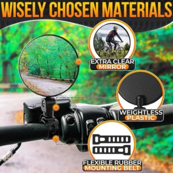 Adjustable Bike Handlebar Rear View Mirror Bar End Mirrors 2 pcs