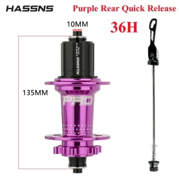 HASSNS Pro7- 36h Rear purpel Hub Bearing 36Holes MTB Bike Hub for 7-12 Speed Noisy Cube Bicycle 6 Pawl Hubs