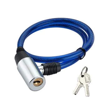 Link Multipurpose Cable Lock for Cycles Bikes Helmets and Scooters 2 Keys 1 Lock Assorted Color