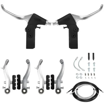 Bicycle V Brake Brake Levers Cable Cycling Handlebar Short Brake Clutch Lever Gear Cable Wire Hosing Full Set Bicycle Accessories