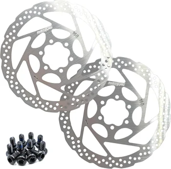 Brake Rotor Bike Disc 160 mm 2 Pack Stainless Steel Bicycle Rotors With 12 PCS T25 M5x10mm Screws For Bike Mountain Bike MTB BMX