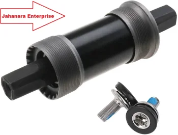 Mountain Bike Square Cartridge Taper Bottom Bracket 68x122 5mm Bicycle Axle Sealed Black Mountain Bike with Waterproof Screws