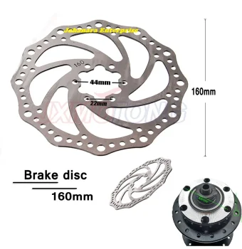 Bicycle Disc Brake Rotor without Bolts Bicycle Brakes Stainless Steel Opposite Hole Distance 44mm fit Mountain160mm Bicycle Accessories 1 pc