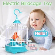 Talking bird, Bird Singing Toys, Mini Voice Control Induction Small Bird Cage Toys