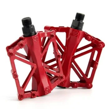 1Pair Bicycle Pedals Mountain Bicycle Aluminum Alloy Footrest Cycling Flat Pedals Basikal Alloy Besi Pedal Part M3