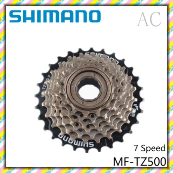 Shimano MF TZ500 Bicycles Freewheel 7 Speed Heavy Duty Freewheel 14 28T for MTB Road Cycling Bike Update from TZ21 Shimano TZ500 7 Speed Freewheel