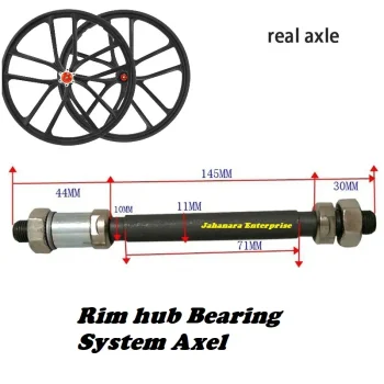 Bicycle Hub Rear Axle Bearing System Steel Wheel Hub Hollow Spindle Shaft Axle Bike Cycling Supplies Accessories145mm 1pc