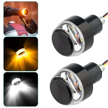 2Pcs New Motorcycle LED Modified Turn Signal Motorcycle Hand Lamp Light Mountain Bike Signal Light Handlebar Light