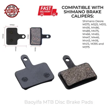 Mountain Road Bicycle Bike MTB Disc Brake Pad SCHRO50065 Black Resin Metal