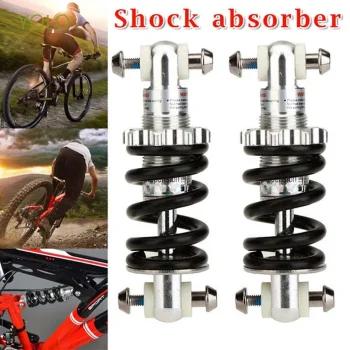 2 pc Durable Rear Shocks 500lbs 1500lbs Suspension Spring Shock Absorber Easy to Install Cycling 100 150mm Bike Accessories