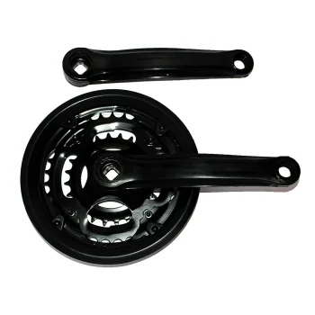 Bicycle Crank Set Made In Shanghai Durable Crankset 24 34 42T Crank with Chains Cover for Variable Speed Mountain Bike Bicycle Accessories Bike