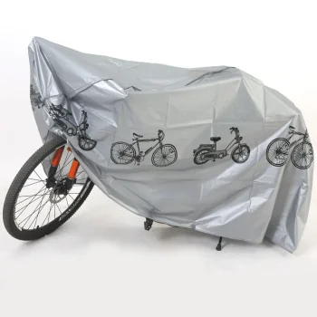 Water Resistant Free Size Bicycle Cover Silver