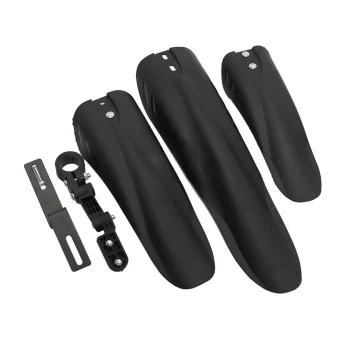 Bicycle Mudguard Black 3 pcs