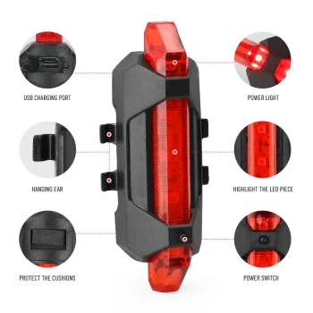 Any bicycle or helmet bike LED Rear Break Light LED bicycle bright rechargeable wide angle LED fit Cycle Accessories Cycle Light