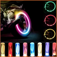 Bike Motorcycle Cycling LED 1 Pair Rainbow RGB Color Bike Wheel Tire Light