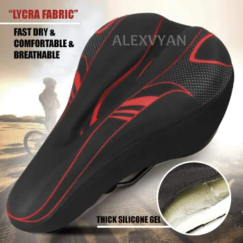 Soft Bicycle Silicone Gel Saddle Seat Cycling Cushion Pad Bike Cycle Gel Cover