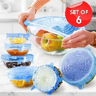 6pcs Silicon (Big) Food Cover Set