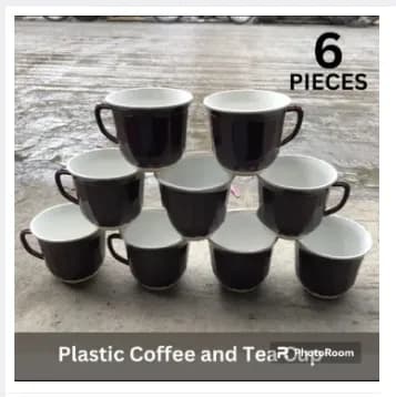 premium quality tea cups 150 ml plastic 6pcs - Coffee cup