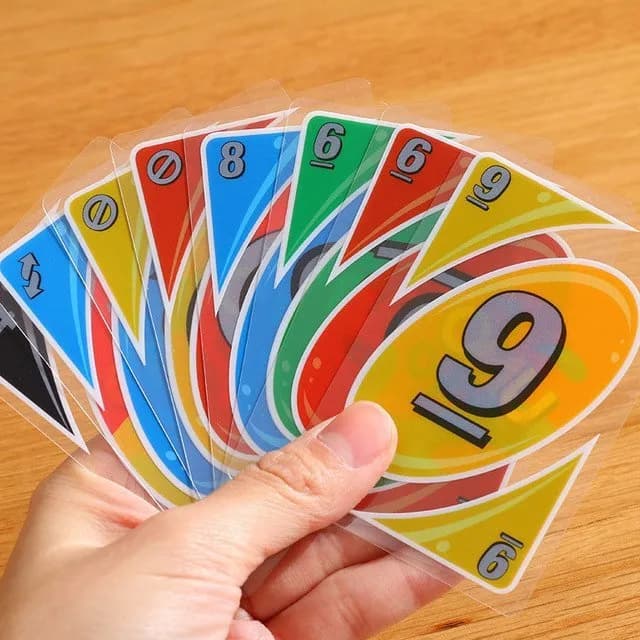 Image of Uno H20 Plastic Cards Waterproof Transparent Big Size - Family & Friends Card Playing Game