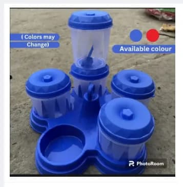 Image of Kitchen Spice kuta 5 Piece set, Plastic Spice 5 Piece Box Set
