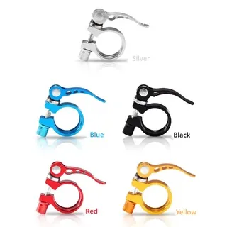 Aluminum Alloy Mountain Bike Seatpost Clamp Quick Release Cycling Seat Tube Clip Bicycle Accessories 4