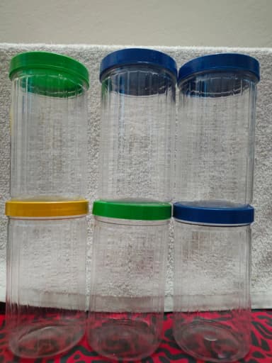 Premium Plastic Jar For Masala Stroage 800ml 6pcs