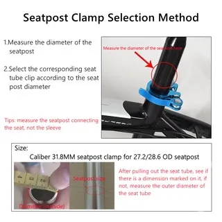 Aluminum Alloy Mountain Bike Seatpost Clamp Quick Release Cycling Seat Tube Clip Bicycle Accessories 3