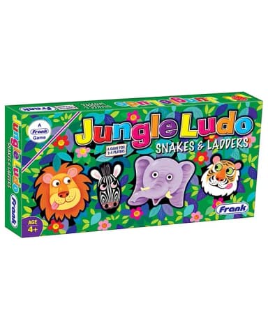 Jungle Ludo And Snakes & Ladders 2 in 1 Game Box - Imported Play Kit For 2-4 People - Amazing Gift For Family And Children