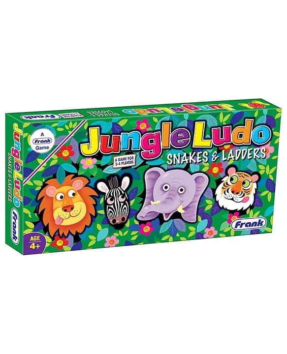 Image of Jungle Ludo And Snakes & Ladders 2 in 1 Game Box - Imported Play Kit For 2-4 People - Amazing Gift For Family And Children