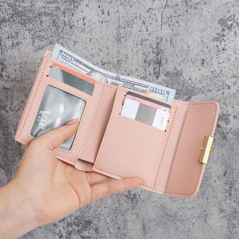 Image of New Cute PU Leather Wallets Women Short Hasp Coin Purses Tassel Design