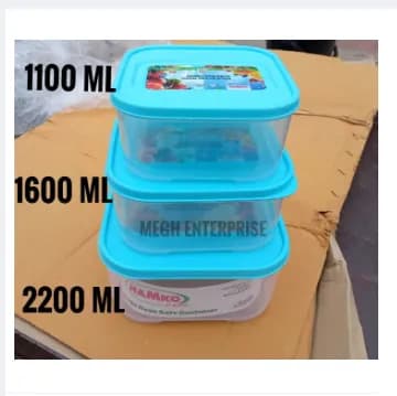 3Pis Food grade oven safe Container 2200 ml 1600 ml 1100 ml